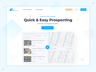Web system | RealCloud agents dashboard design figma house interface design landing portal real estate search system design ui ux ux design web website