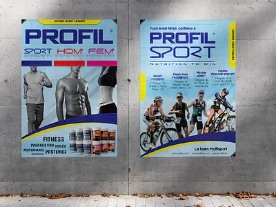 Affiches Profil Sport branding graphic design