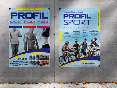 Affiches Profil Sport branding graphic design