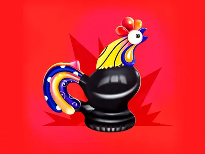 ❤️‍🩹🇺🇦 Invincible cockerel from Borodyanka colors flat gradient illustration invasion texture ukraine war