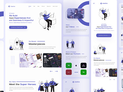 Agency Landing page UI Kit agency landing page web design