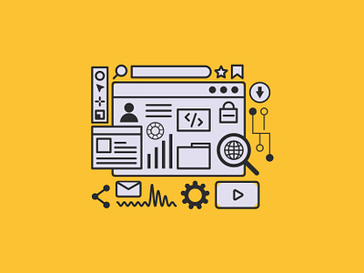 Website Development Concept Illustration art cartoon design developer development flat graphic design illustration ui vector web web design web ui