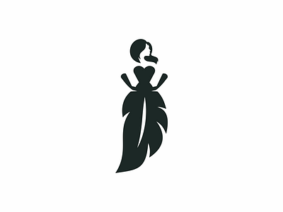 lady feather feather girll lady logo wunem