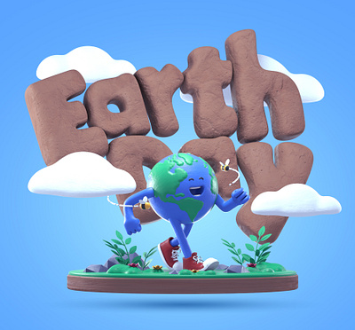 Earth day! 3d animation art artwork character creative design designer graphic design illustration motion graphics ui
