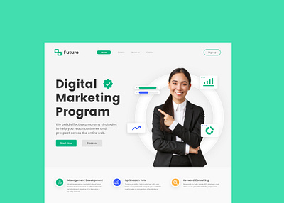 Digital Marketing Programs Landing Page UI animation application behance branding cloud design development dribbble figma graphic design landing page logo marketing motion graphics program ui user experience ux web website