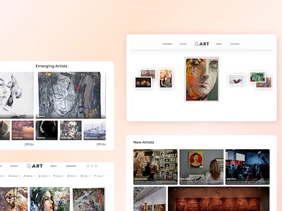 G.ART Landing page animation art artist branding design figma gallery gart illustration landing slider ui ux web