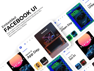 Embedded Facebook UI Widget for Websites branding design ui ux web webdesign website