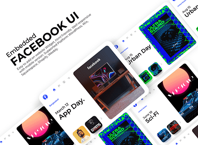 Embedded Facebook UI Widget for Websites branding design ui ux web webdesign website