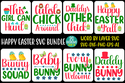 happy easter svg bundle