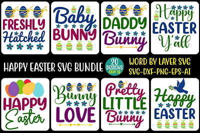 happy easter svg bundle