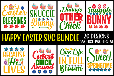 happy easter svg bundle