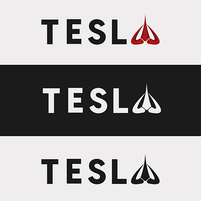 TESLA LOGO REDISGN branding design graphic design illustration logo tesla typography vector