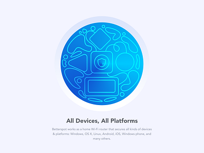 Unlimited devices betterspot design devices illustration illustrator platforms security vector vpn