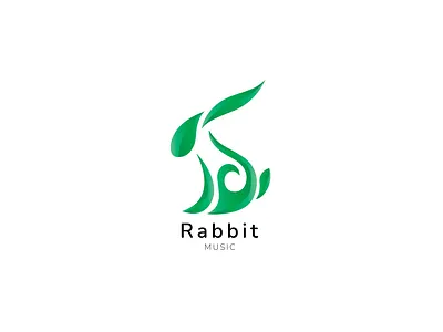 Rabbit Music Logo animation branding design graphic design illustration logo logo design ui