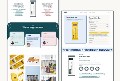 Keep Bars Website Design - Product Page design graphic design grid healthy layout lightspace protein bar ui design web design website design