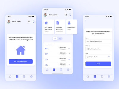 Property management app app dashboard design managment mobile property ui ux