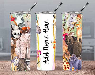 Digital Jungle 20oz and 30oz Straight Skinny Tumbler Design personalized