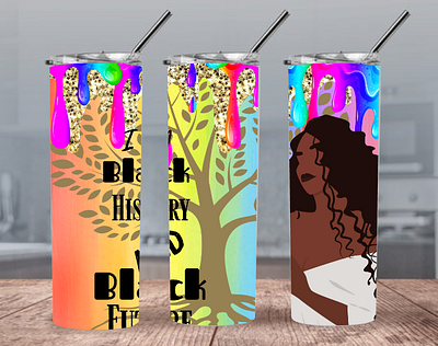 Digital Black History 20oz and 30oz Straight Skinny Tumbler Desi black history