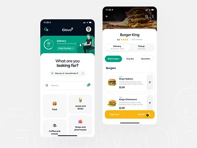 Glovo App Redesign app app design app redesign app ui concept design design glovo graphic design illustration logo redesign ui