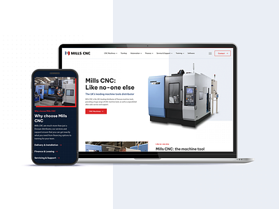 Mills CNC Web Design branding design homepage design interface ux web design