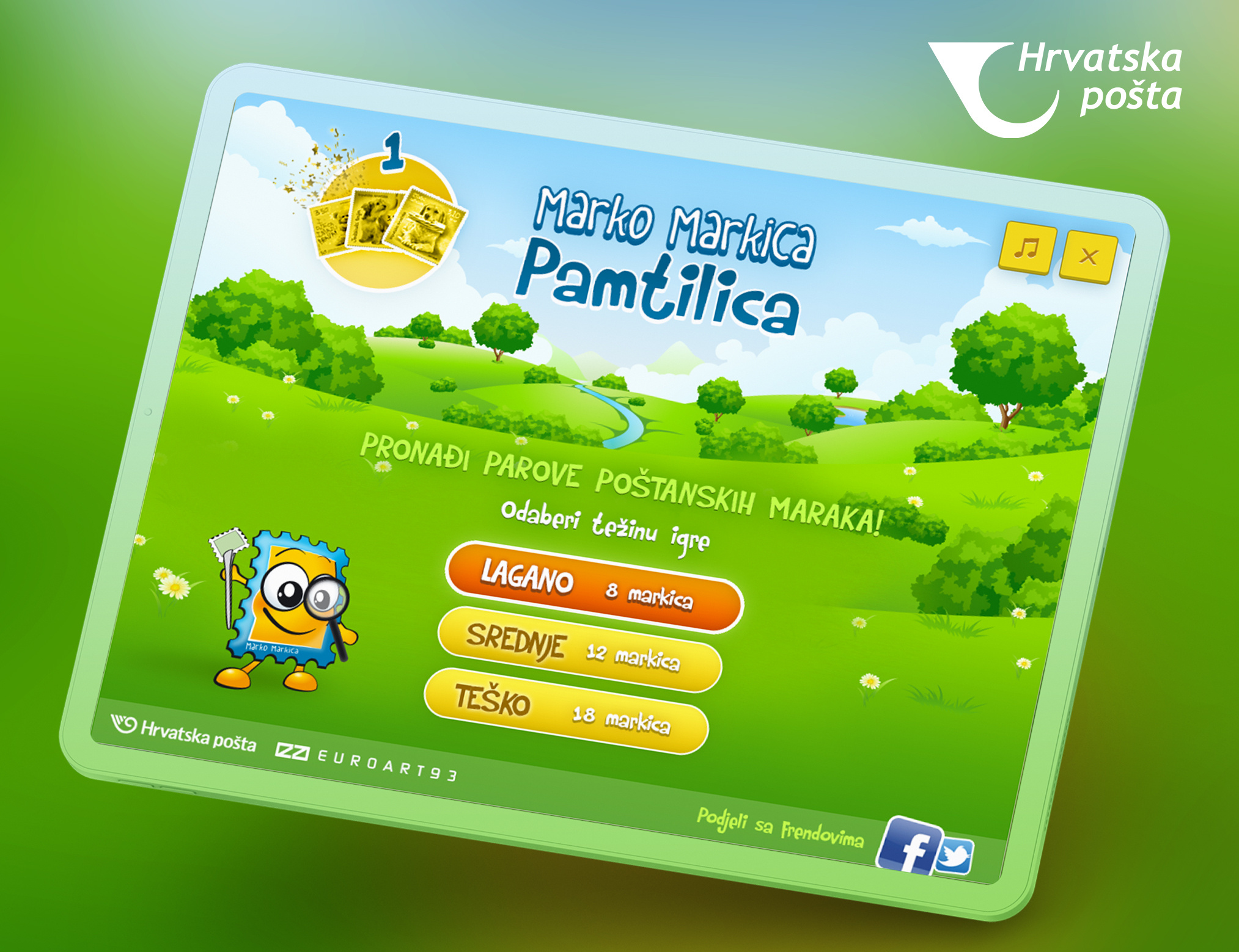 Marko Markica Croatian Post game design design game deisign kids game mihael.net post post game ui