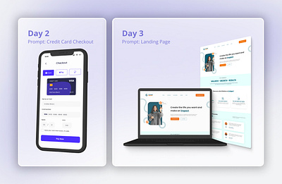 Daily Ui #2 - Credit Card & #3 - Landing Page da dailyui design graphic design illustration logo ui