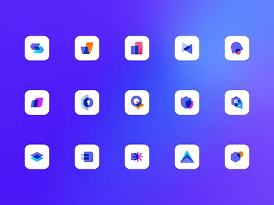 Conduktor Abstract Icons abstract app branding geometric gradient icon illustration