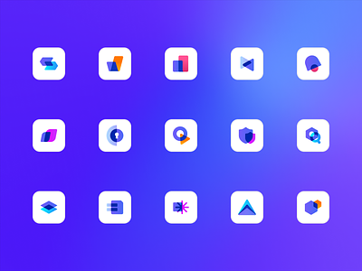 Conduktor Abstract Icons abstract app branding geometric gradient icon illustration