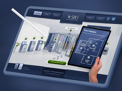 SBO 3D & Web microsite design 3d banking design equipment microsite mihael.net responsive ui web design