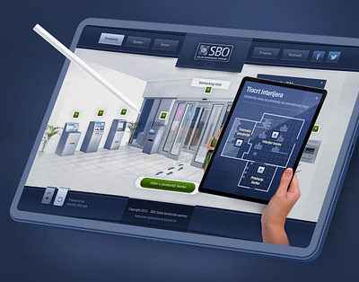 SBO 3D & Web microsite design 3d banking design equipment microsite mihael.net responsive ui web design