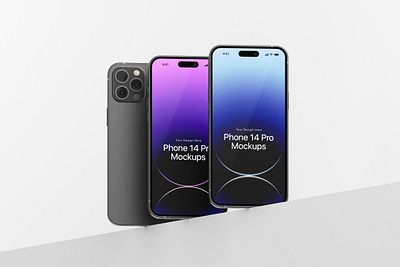 Phone 14 Pro Mockups 3d apple device design graphic design iphone 14 pro iphone mockup social media ui ux