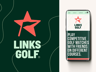 Links Golf app event flag golf green logo match nature negative outdoors sports star terrain top tournament