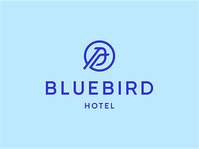 Bluebird animal aparthotel apartment bead and breakfast bird branding guest house home hostel hotel house identity inn logo mark motel real estate rent symbol