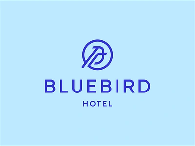 Bluebird animal aparthotel apartment bead and breakfast bird branding guest house home hostel hotel house identity inn logo mark motel real estate rent symbol