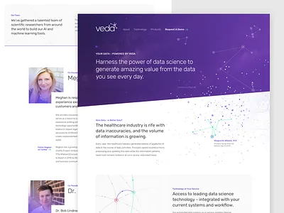 Veda Data Website data data visualization dataviz line art line illustrations linework web design website website design