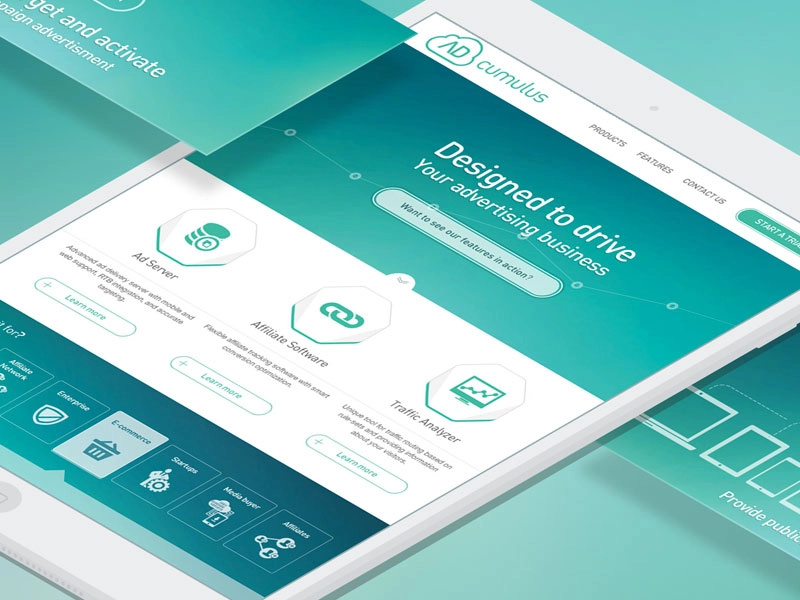 AdCumulus Advertising - Identity & Website design advertising design identity design mihael.net responsive ui visual identity