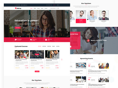 Eduking Education PSD Template animation app branding design landing page minimal typography ui web website