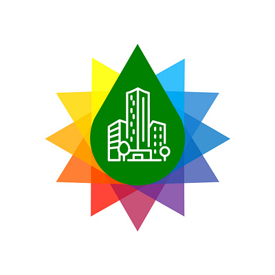 GS Icon Concept branding building california color design drop energy logo rainbow renew steps typography