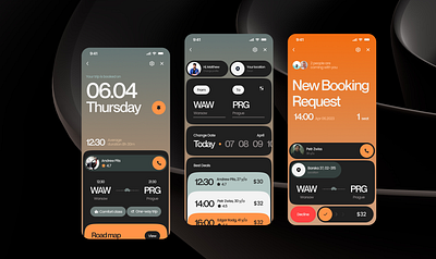 Modern Ride Booking App UI app design booking platform booking system car sharing carpool app interactive ux mobile interface modern ui ride booking rideshare platform transport app travel app travel planner trip management trip scheduling ui design user experience user friendly ux design ux ui