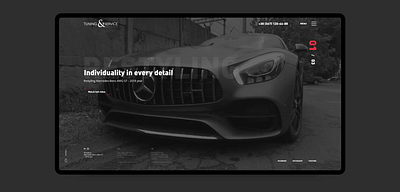 Tuning&Service - Tuning BoutiQue Web Design auto auto service branding car dark theme design homepage interface landing page redesign tuning ui ukraine ux web design