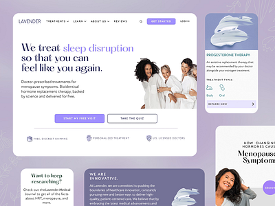 LAVENDER - MENTAL THERAPY WEBSITE animation anxiety treatment digital marketing doctor healthcare hormone innovative design lavenedar layout medical medicine mental health mindfulness night sweets pills sleep quality therapy treatment user experience wellbeing women health