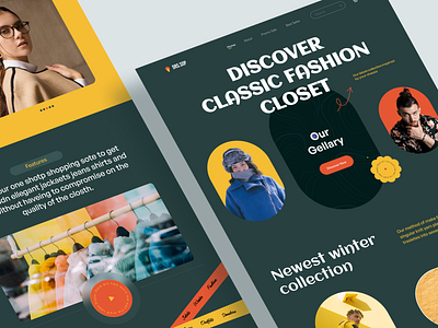 Winter Cloth Collection Store Website clothes e commerce landing page uihut uiux design web website design winter clothes