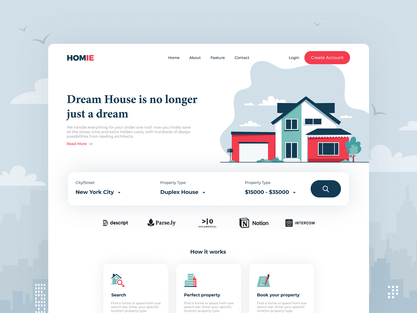 Homie Real Estate property Platform by Mayursinh Jadeja for Redlio