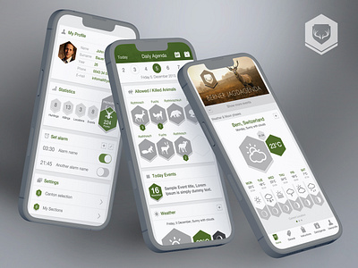 Swiss Berner agenda design hunter hunter app ios mihael.net mobile responsive ui