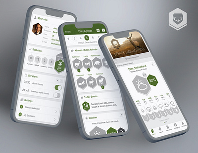 Swiss Berner agenda design hunter hunter app ios mihael.net mobile responsive ui