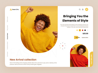 Sleek chick fashion store landing page cloth collection color design fashion figma landing page logo minimalist online order shapes shop shopping style ui ux web website winter winter were