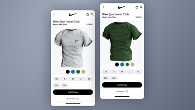 Nike shirt app 3d app ar blender branding config custom design figma mobile nike select shirt shop size t shirt tee ui ux