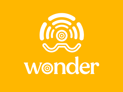 Wonder Logo adobe audio branding concept design graphic design human illustrator logo speaker typography white yellow