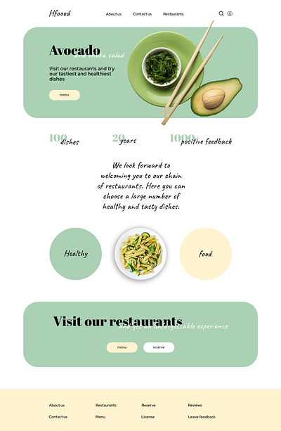 Hfood branding design illustration logo site ui vector web webdesign website