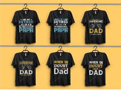 Father Day T-shirt Bundle Designs. illustration